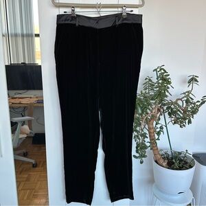 Sam Edelman Black Velvet Trousers